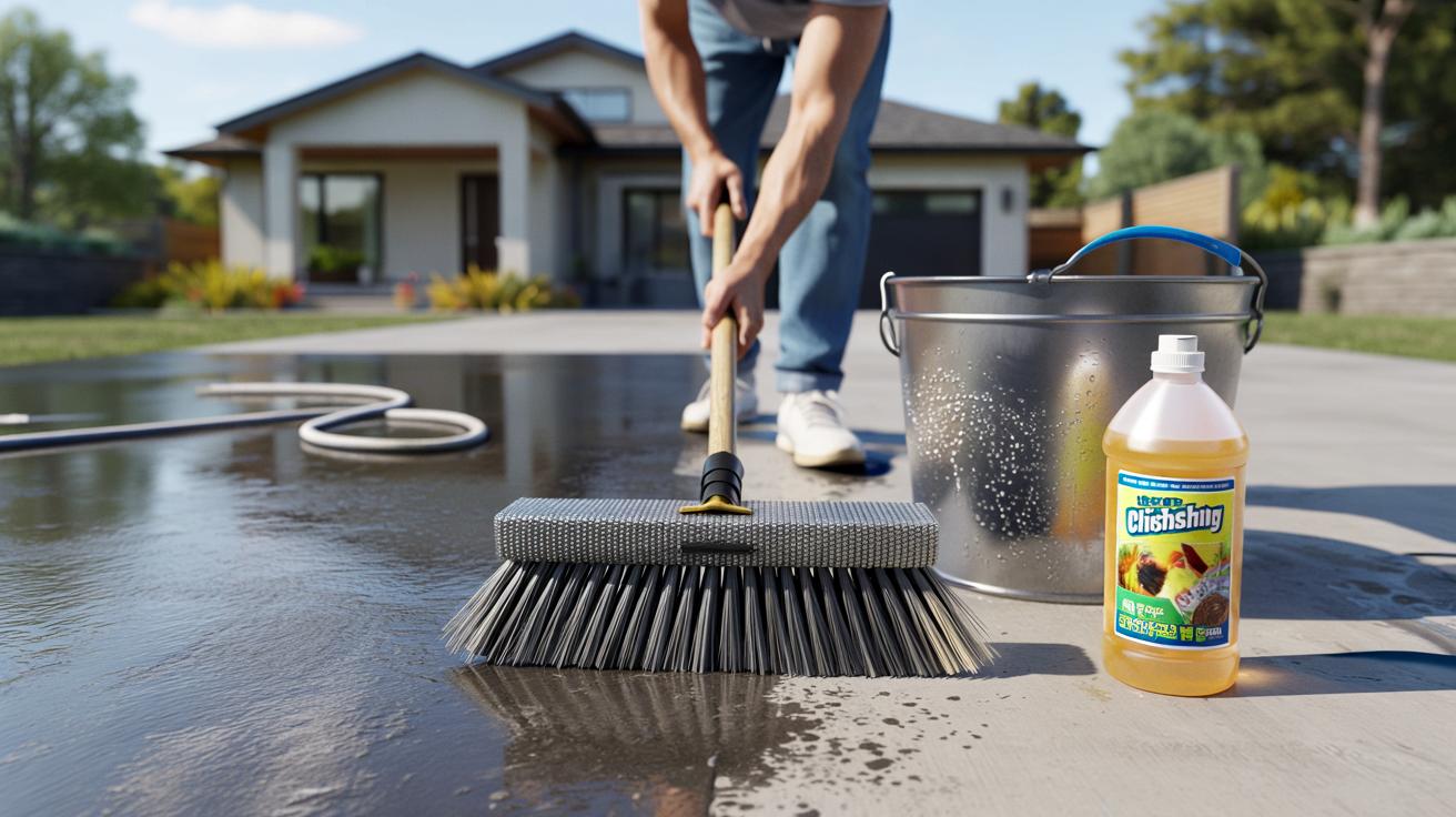 Ten trik z kuchennym środkiem i miotłą zastępuje myjkę ciśnieniową