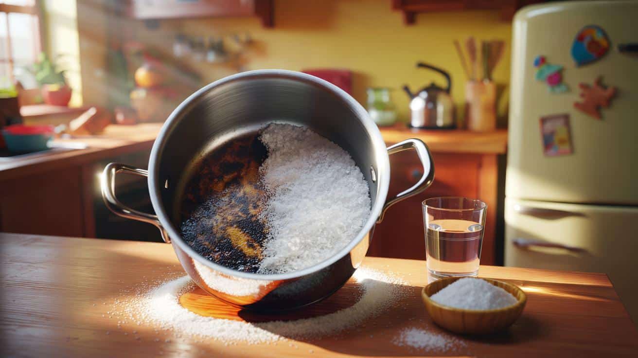 Trik z solą który usuwa przypalenia z garnków