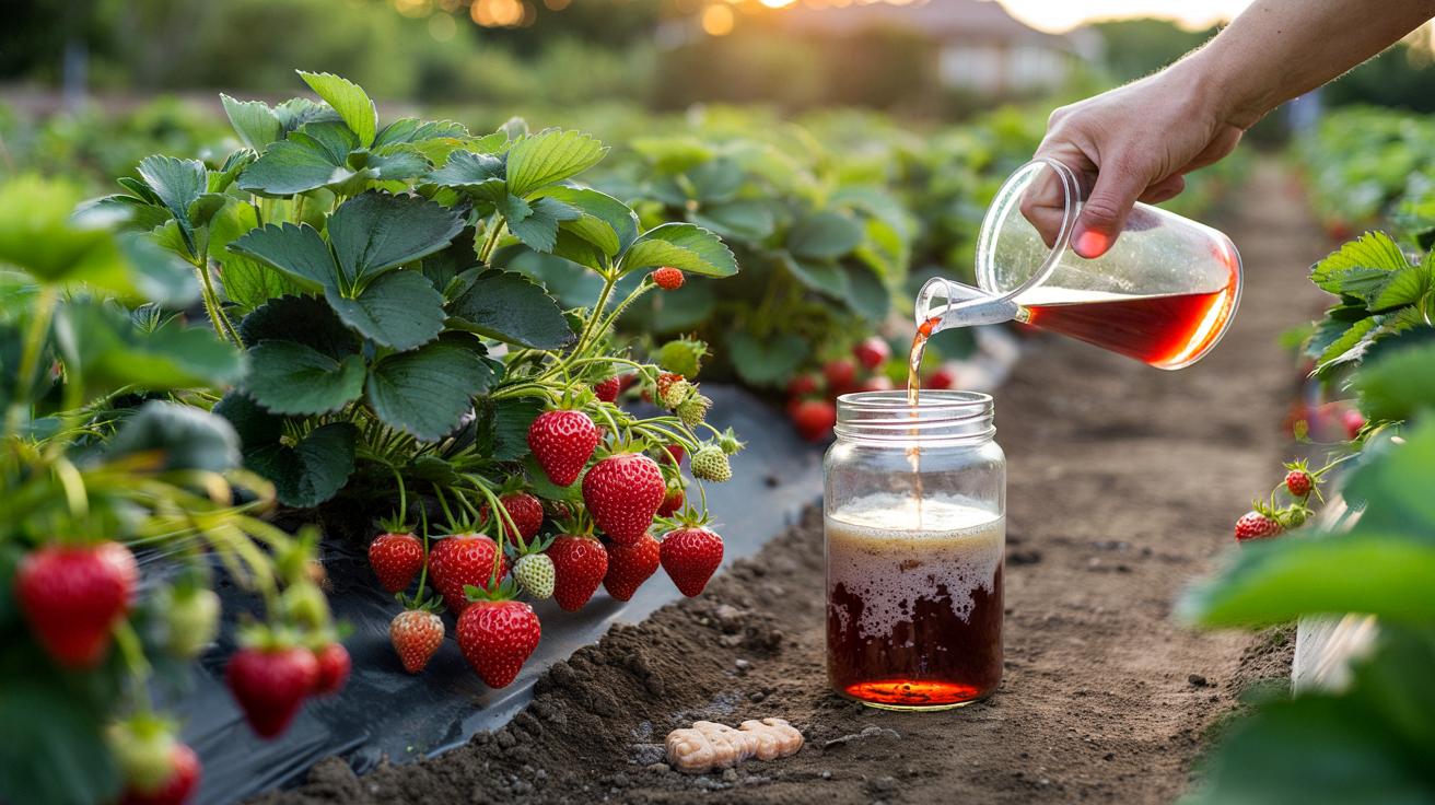 Trik z domowym nawozem, dzięki któremu truskawki rosną jak na drożdżach
