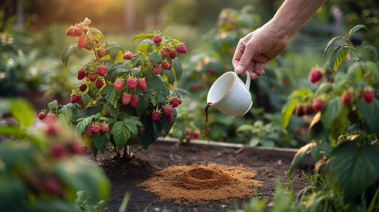 Trik z filiżanką i fusami z kawy: prosty sposób na podwojenie plonu malin