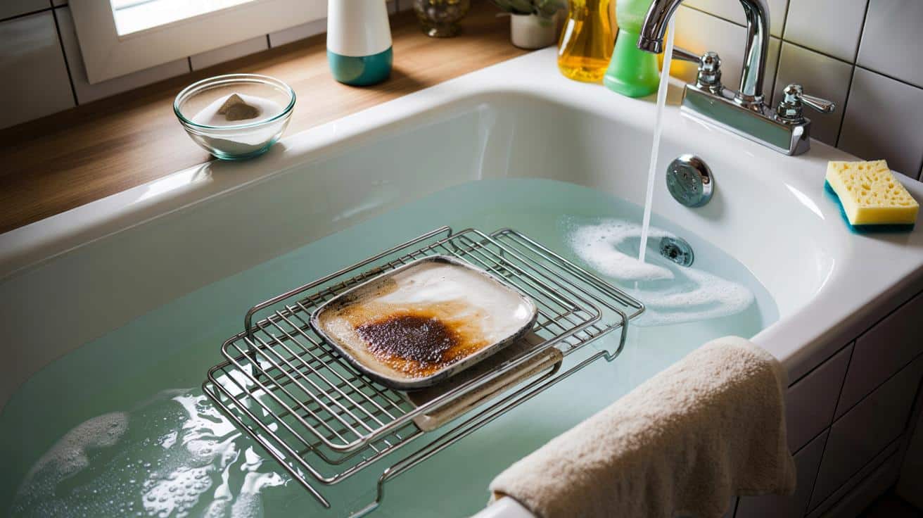 Trik z łazienki, który w pół godziny czyści przypalone ruszty piekarnika