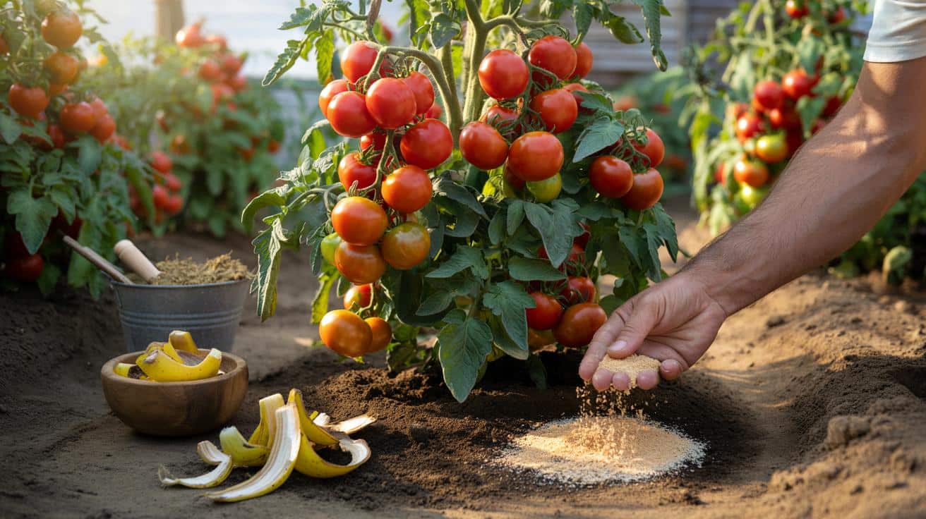 Trik z odpadkami z kuchni: z liściastego krzaka pomidora robisz plon XXL