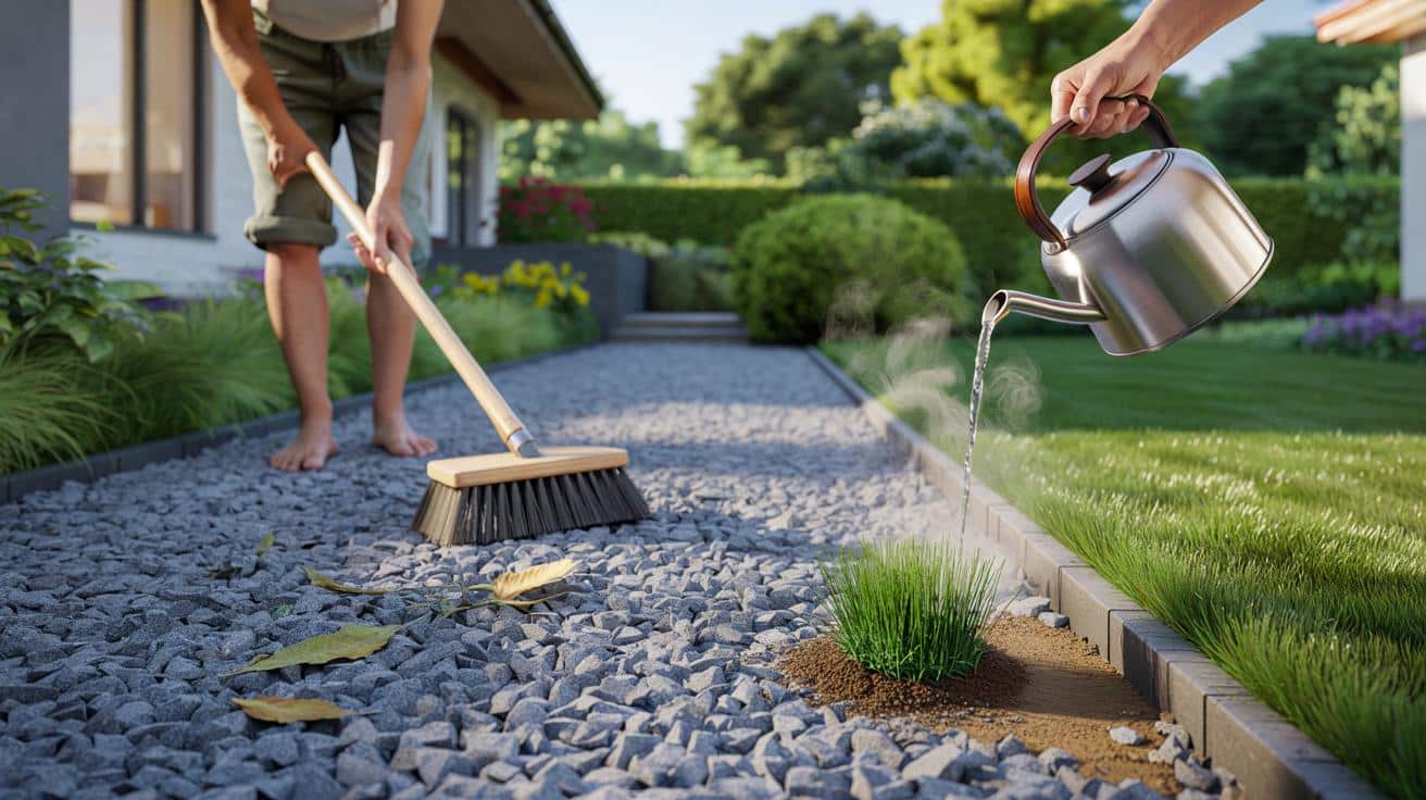 Trzy proste triki, dzięki którym już nie plewisz żwirowej alejki latem
