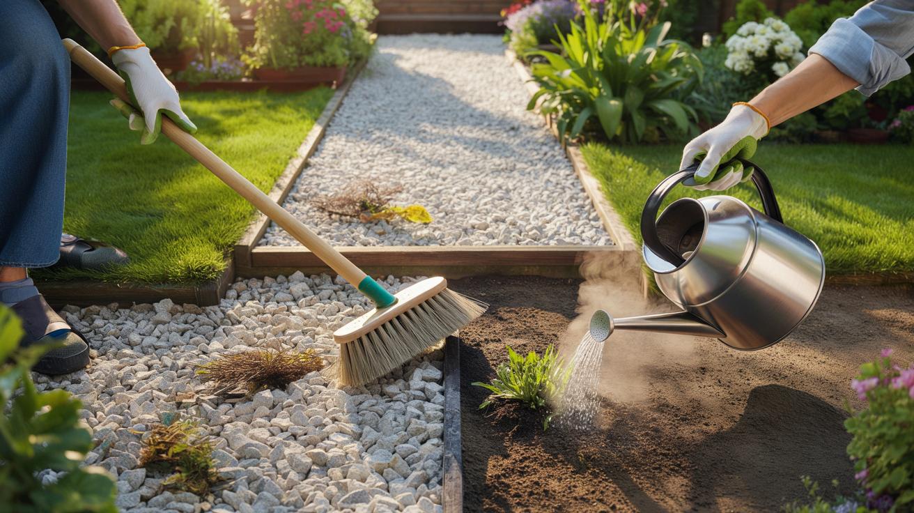 Trzy proste triki, dzięki którym żwir w ogrodzie nie zarasta chwastami