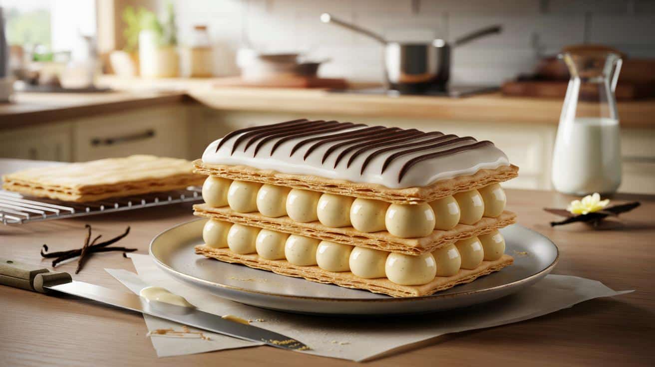 Trzypiętrowy klasyk z cukierni: domowy millefeuille, który naprawdę się udaje