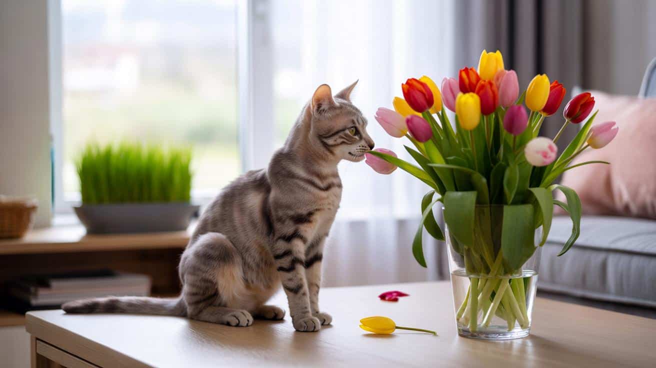 Tulipany a kot w domu: czy te wiosenne kwiaty są dla niego groźne?