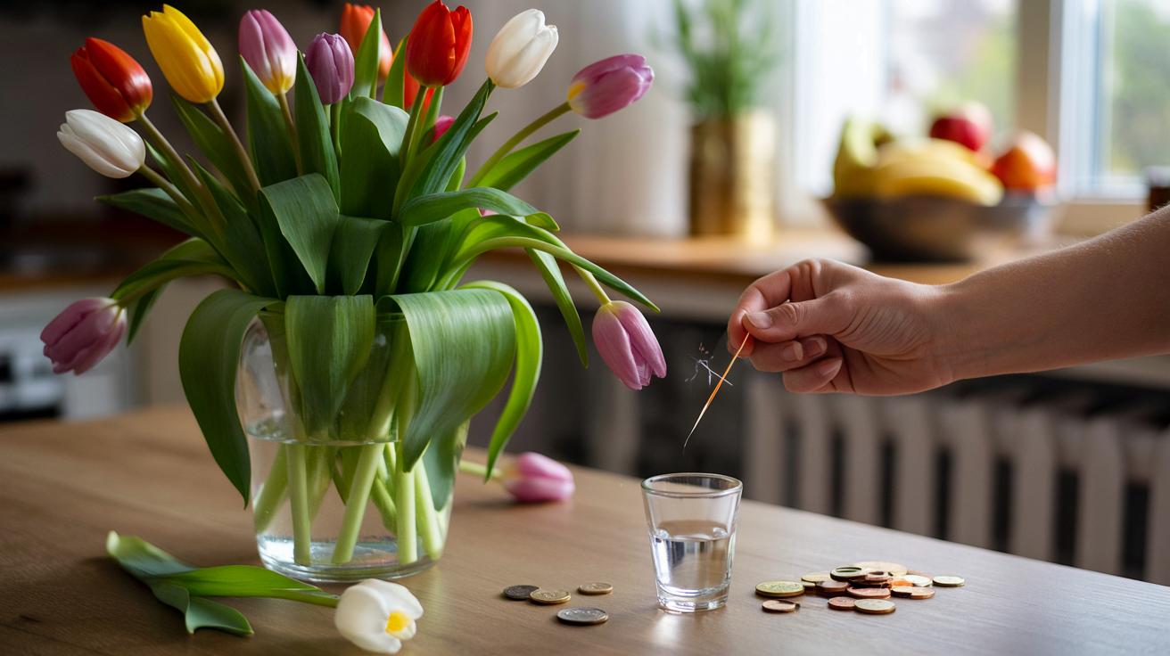 Taśmowo opadające tulipany w wazonie? Jeden trik stawia je z powrotem na baczność