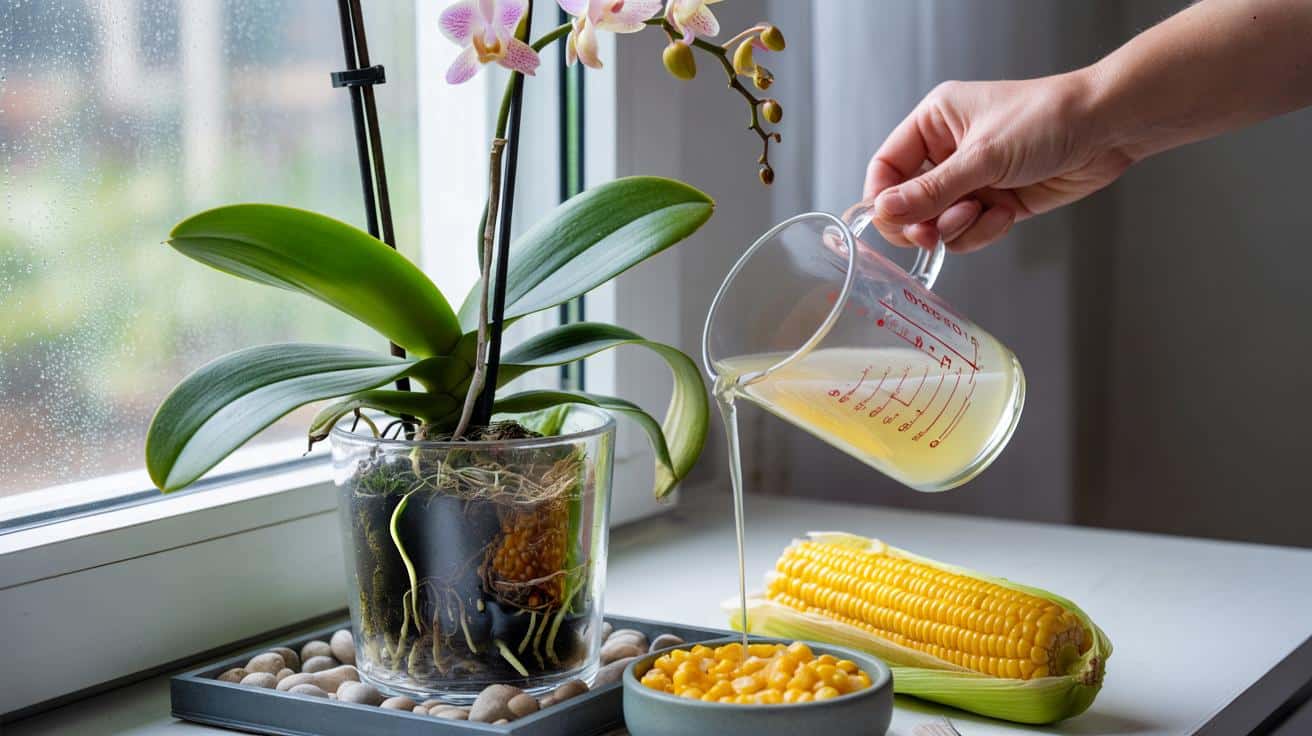 Twoja orchidea nie kwitnie? Zrób prosty „kukurydziany zastrzyk mocy” dla korzeni