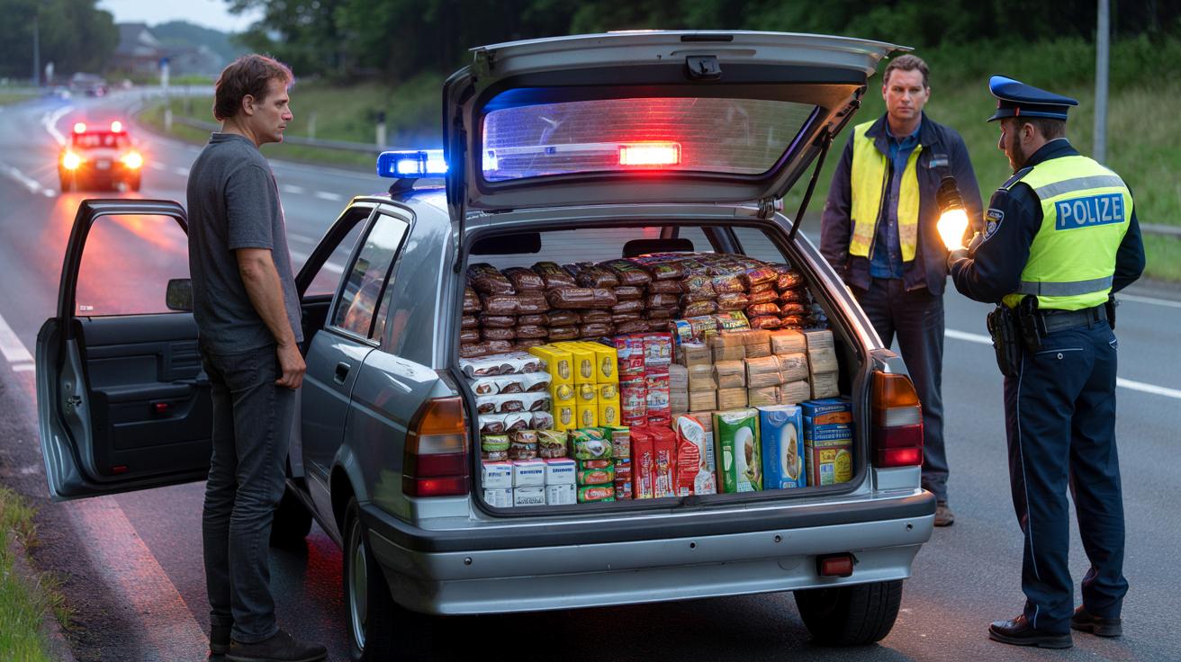 Tysiące tabliczek czekolady w aucie trzydziestolatka. Policja podejrzewa kradzież