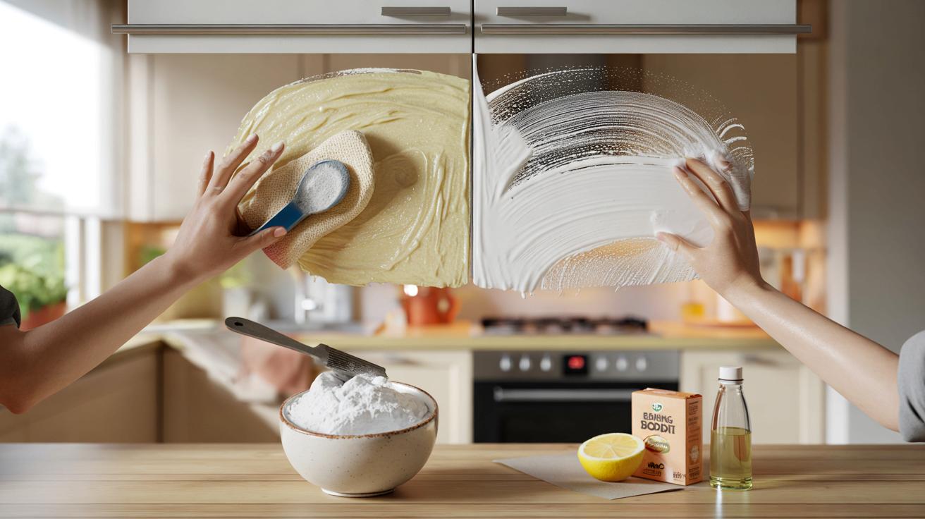 Uporczywy tłusty osad na szafkach? Jeden prosty trik z kuchni