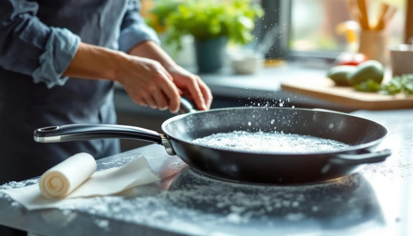 Użyłem tego triku z papierem do pieczenia, a patelnia wygląda jak nowa!