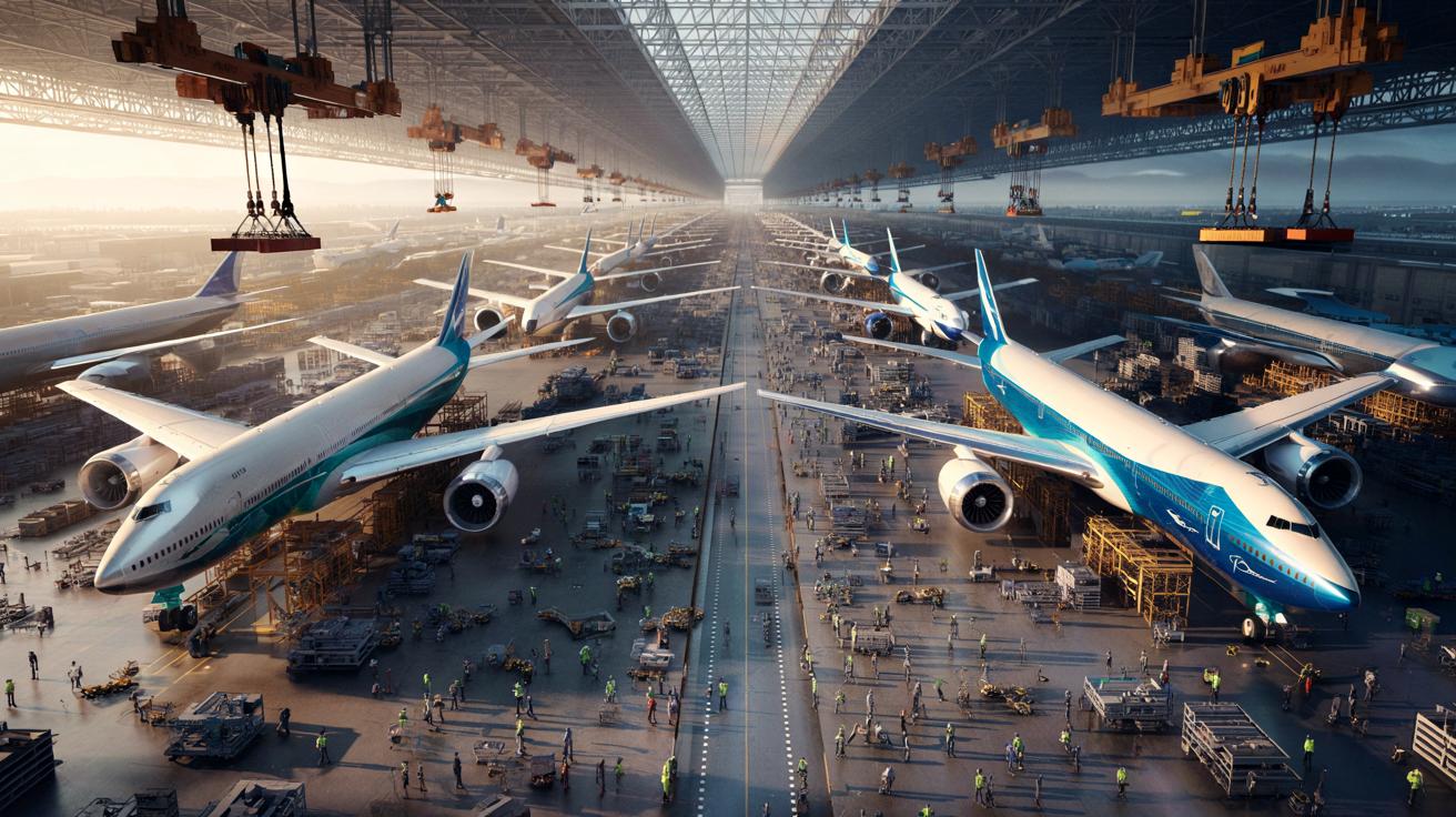W jednej hali jak miasto: gigantyczna fabryka Boeinga, która „połyka” 8 samolotów naraz