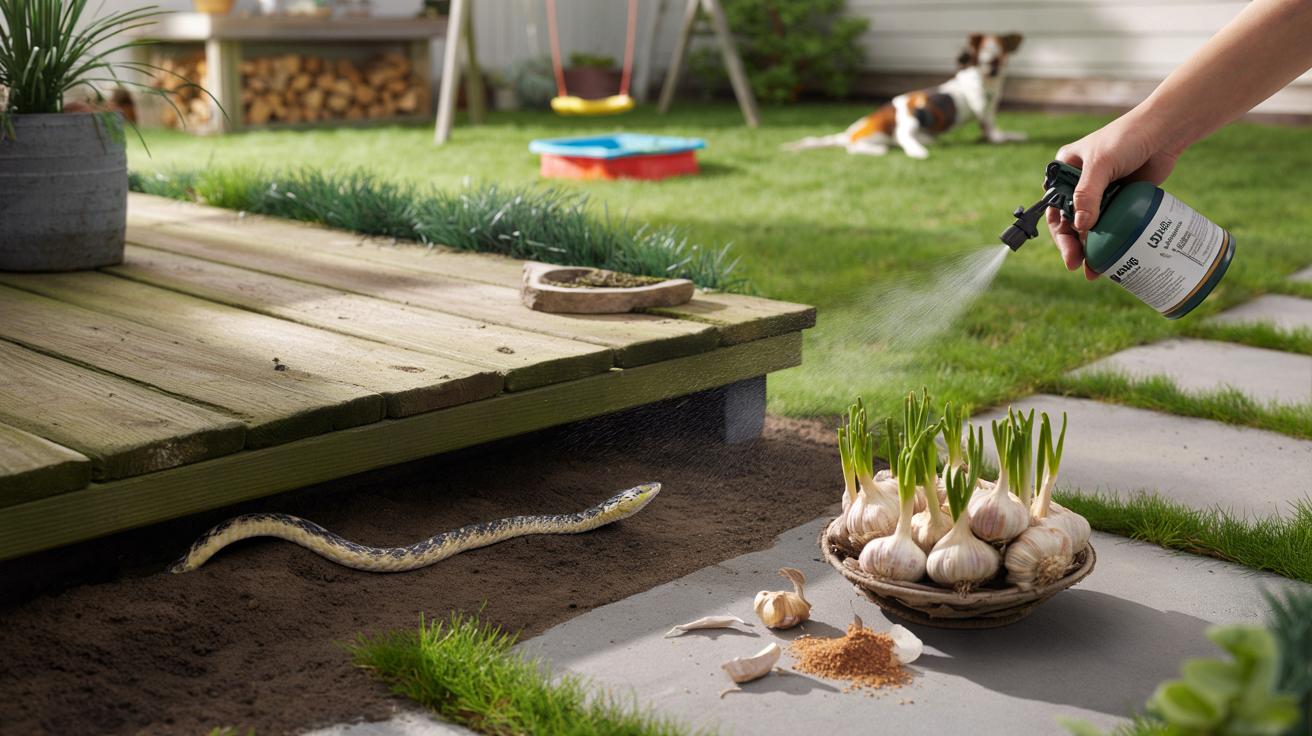 W marcu węże podchodzą pod taras. Ten kuchenny odpad je zatrzyma