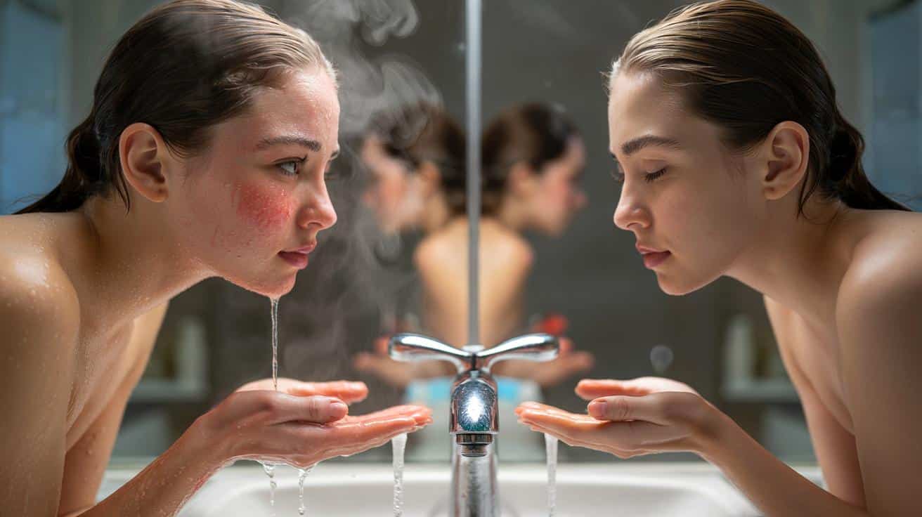 Wiele osób używa zbyt gorącej wody do mycia twarzy nie wiedząc, że wysusza to skórę