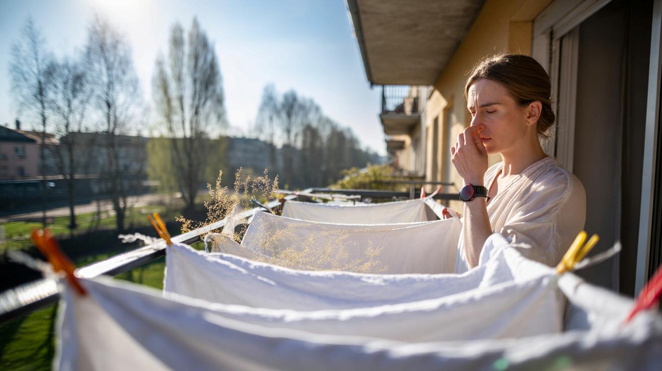 Wieszanie prania na dworze w marcu: lekarze alergolodzy wskazują godziny groźne dla zdrowia