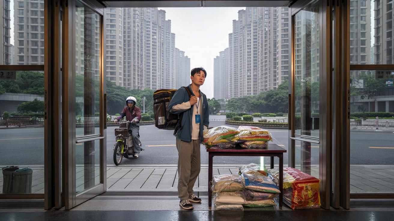 Wieżowce w Chinach urosły tak bardzo, że powstał zupełnie nowy zawód kuriera