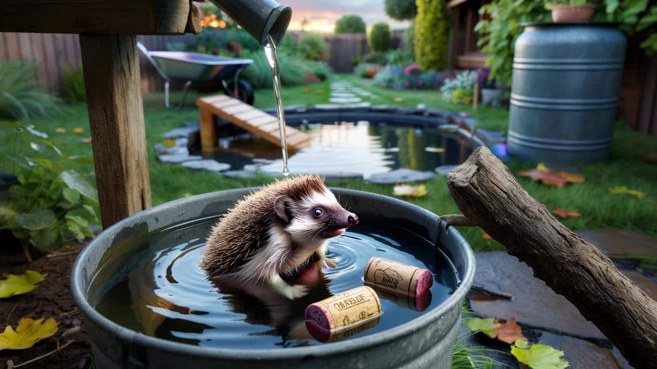 Wrzuć do wody korek z wina, a uratujesz jeża przed utonięciem