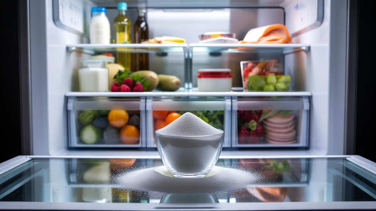 Wsyp filiżankę cukru do lodówki a wilgoć znika i zapachy się nie mieszają