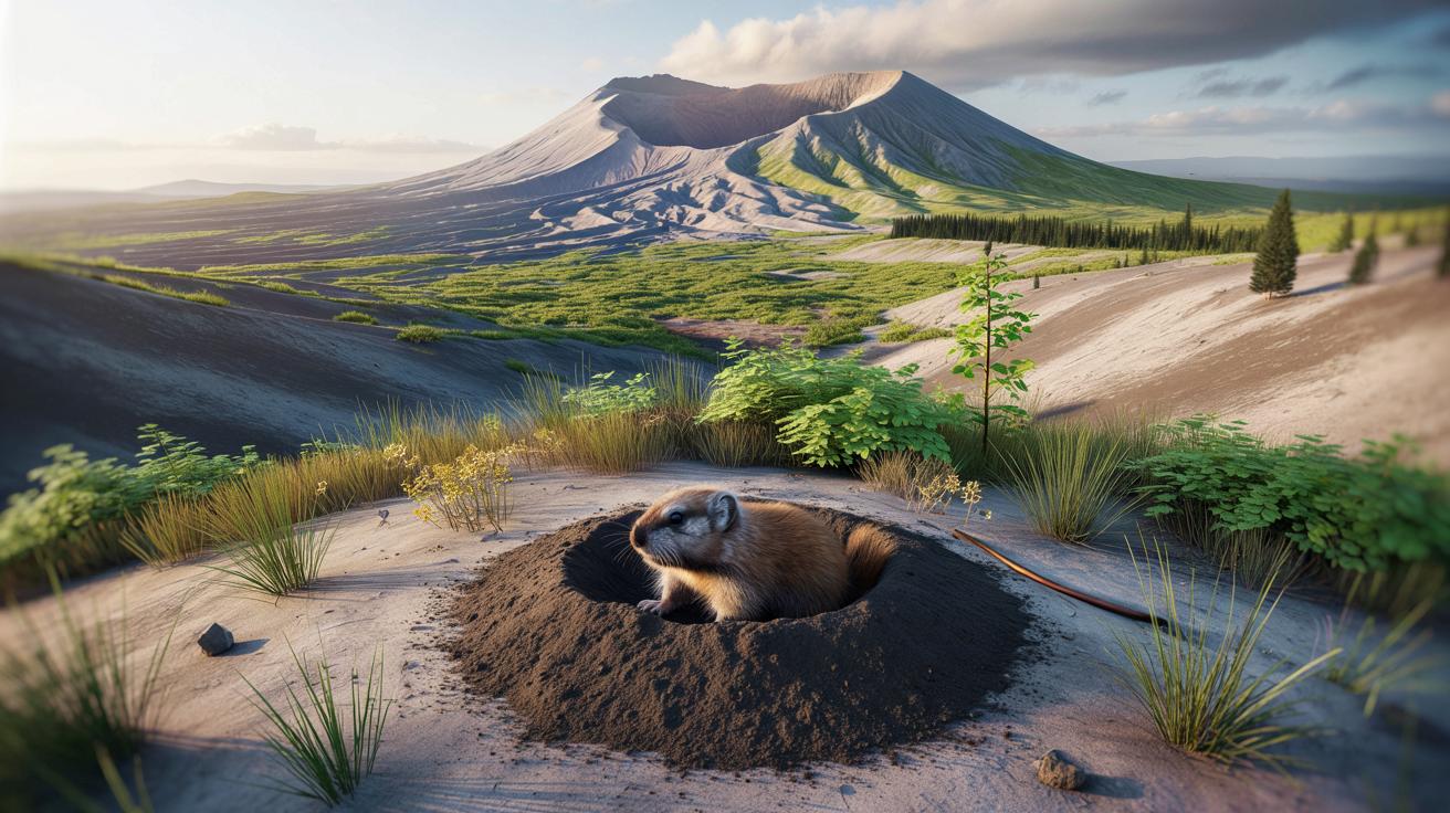 Wulkaniczna pustynia odżyła dzięki gryzoniom. Z popiołu wyrosło 40 tys. roślin