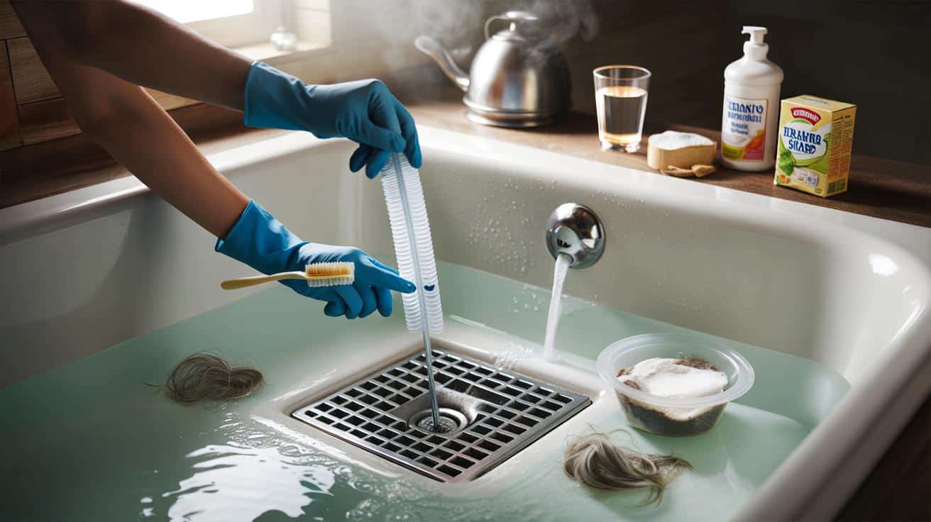 Jak wyczyścić kratkę odpływową wanny bez wyjmowania