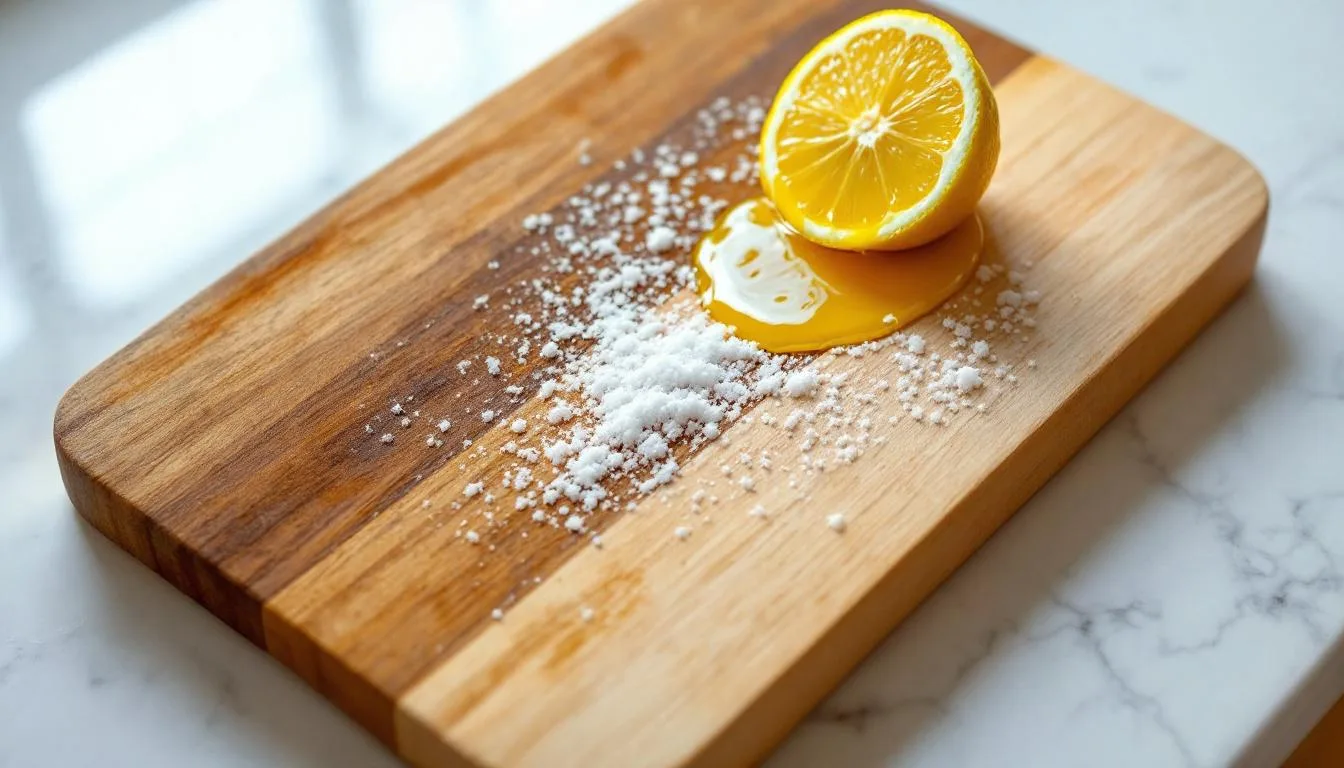 Wypróbowałam ten trik z cytryną i solą, deska do krojenia jak nowa w 5 minut