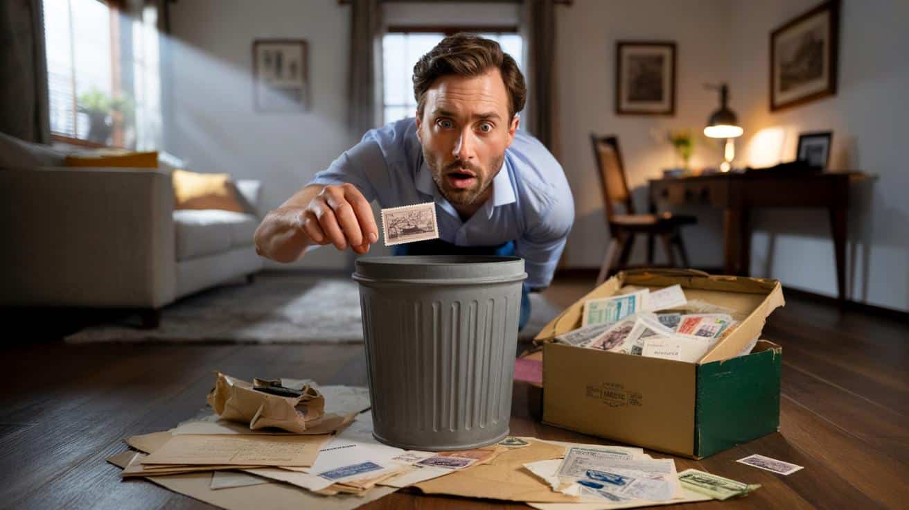 Wyrzucił stary znaczek z szuflady. Po chwili odkrył majątek