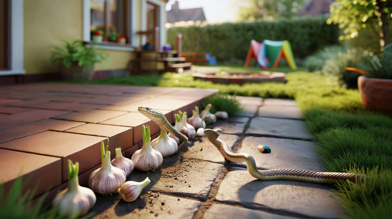 Wyrzucone ząbki czosnku ochronią taras przed żmijami i zaskrońcami