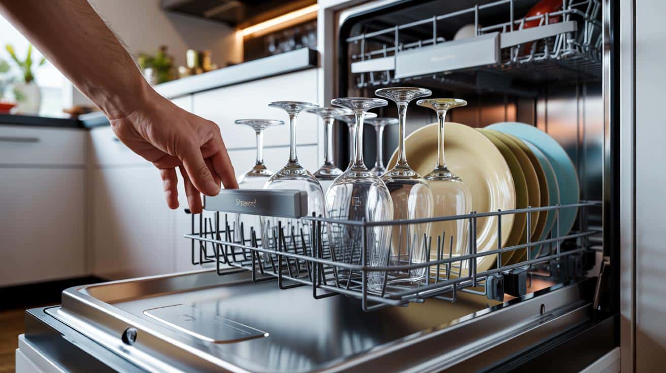 Wysokie kieliszki w zmywarce? Prosty trik z górnym koszem ratuje sytuację
