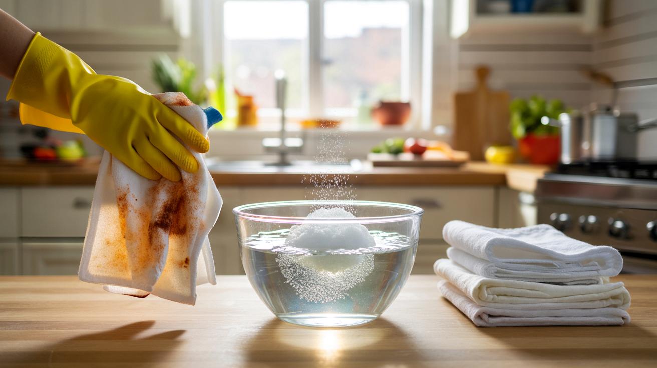 Zapomniany proszek z kuchennej szafki sprawia, że ściereczki znów są śnieżnobiałe