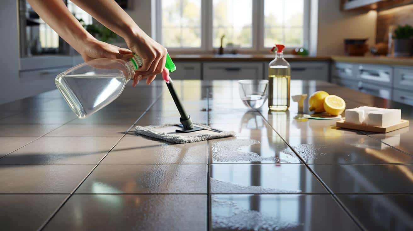 Zapomnij o cytrynie i sodzie: ten prosty płyn sprawi, że matowy gres znów zalśni