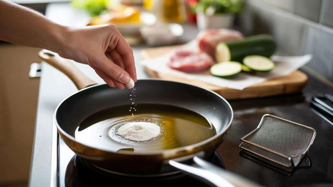 Zapomnij o pokrywce antypryskowej. Ten trik za 1 grosz ucisza rozgrzaną oliwę w kilka sekund