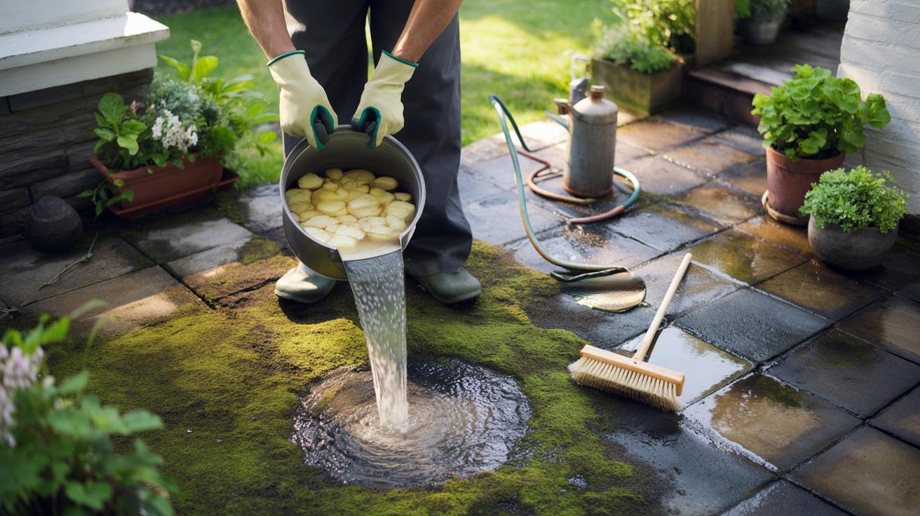 Zapomnij o wybielaczu. Ten domowy trik czyści taras za grosze