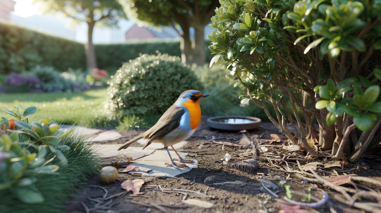 Jak zaprosić rudzika do ogrodu? Jeden prosty trik pod krzewami