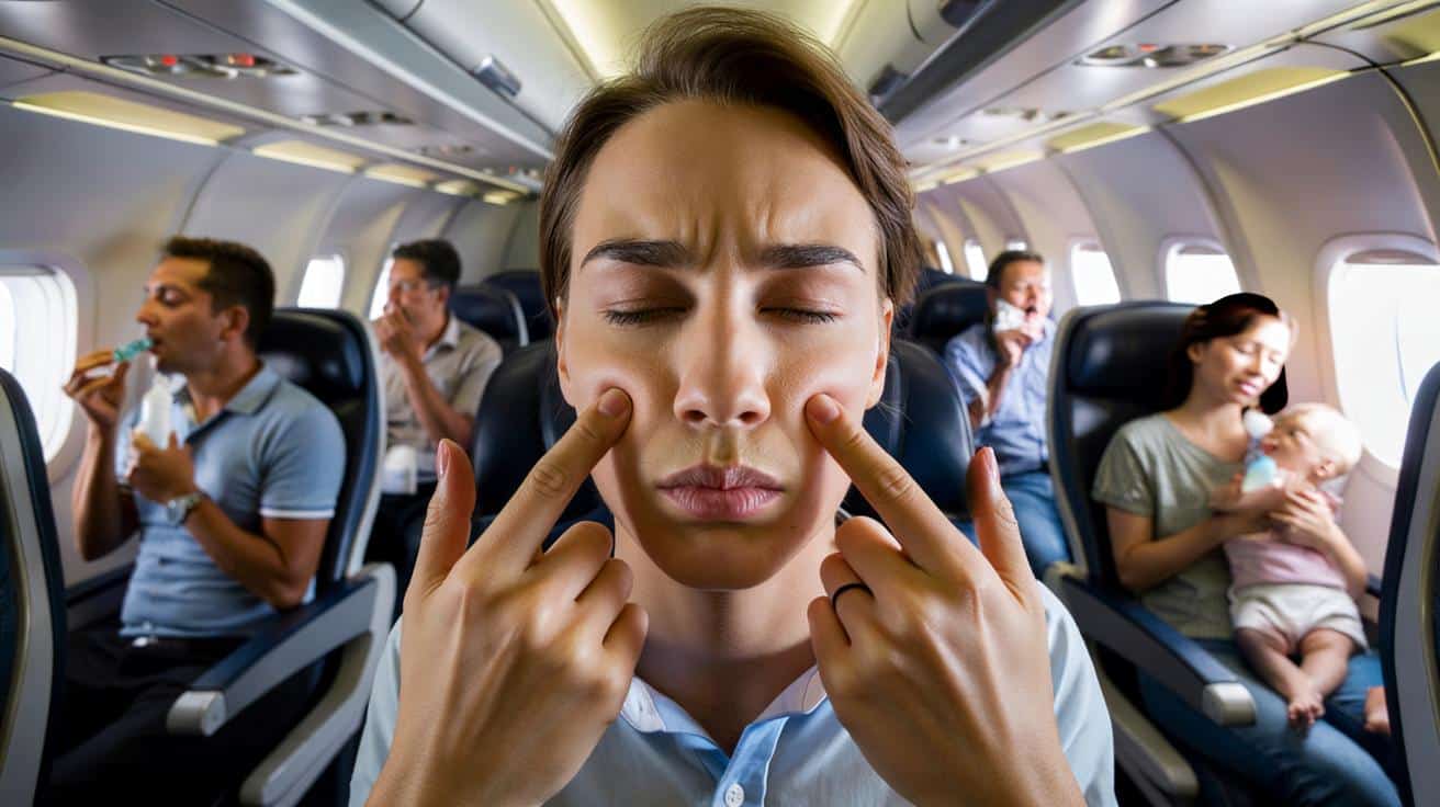 Zatkane uszy w samolocie? Prosty trik z oddechem często ratuje lot