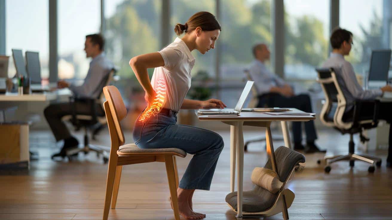 Zawsze siadasz na twardych krzesłach bez poduszki? Kręgosłup lędźwiowy cierpi