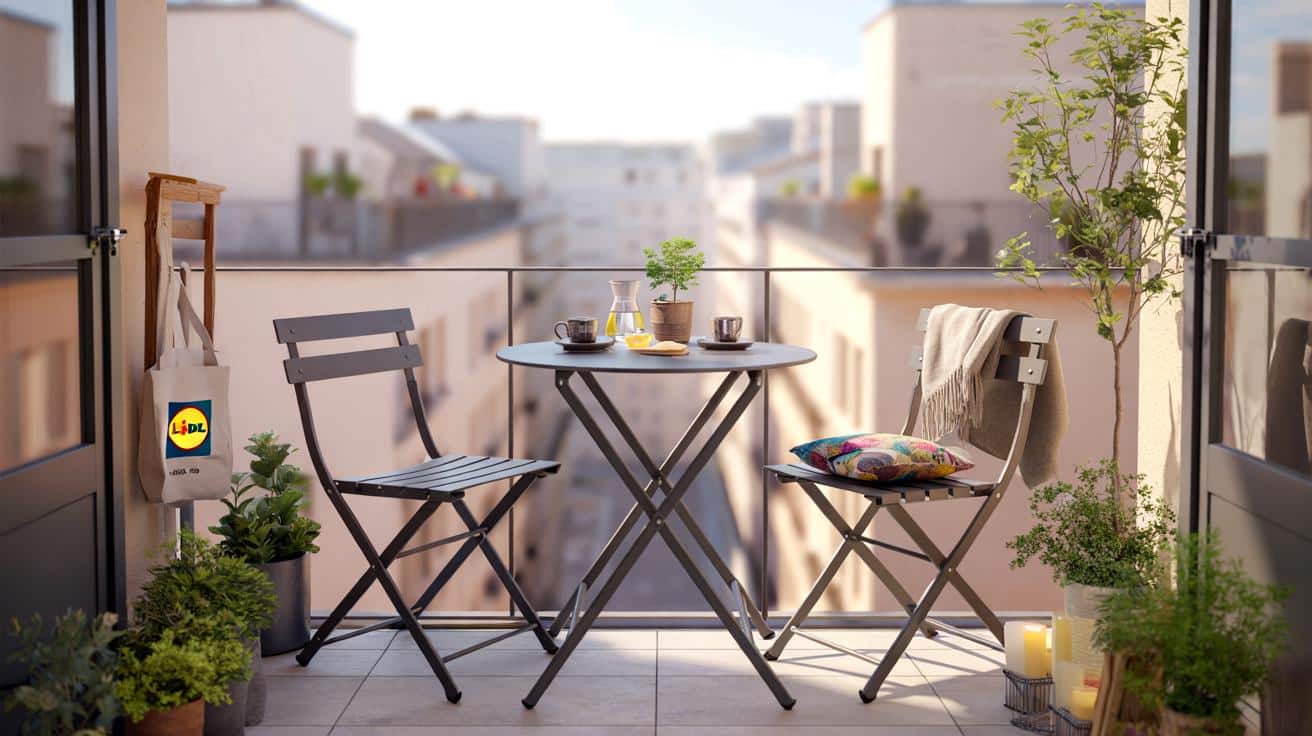 Zestaw bistro z Lidla za grosze: mały balkon zmienia w mini taras