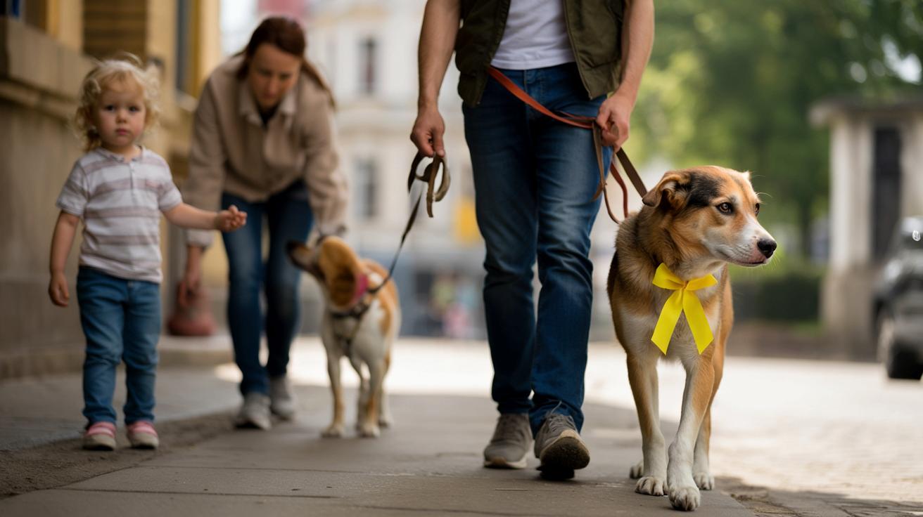 Żółta wstążka na smyczy psa? Ten dyskretny znak może zapobiec tragedii