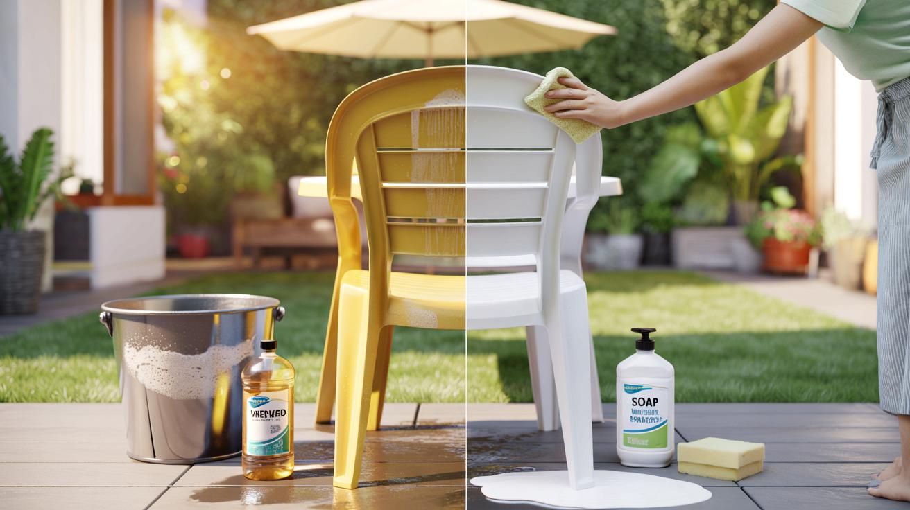 Żółte i matowe meble ogrodowe? Ten prosty miks z kuchni przywraca im blask