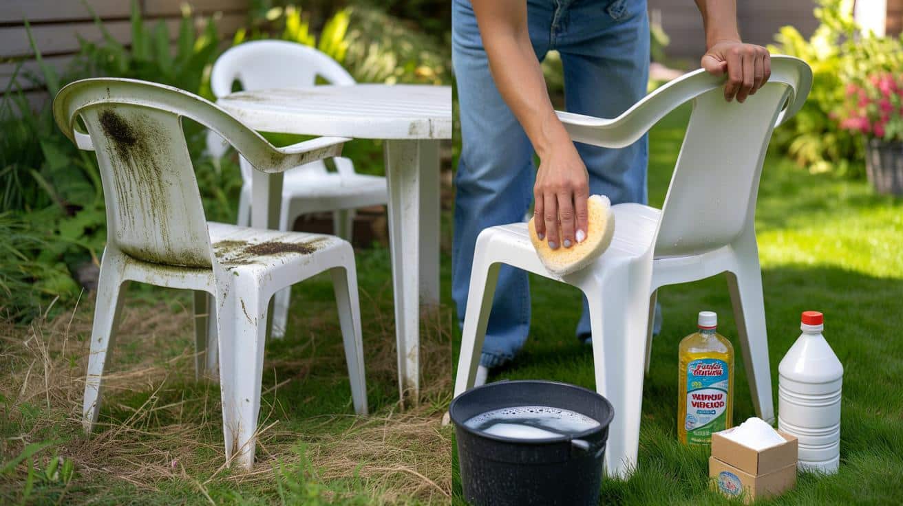 Żółte i matowe meble ogrodowe z plastiku? Ten domowy miks przywraca im życie