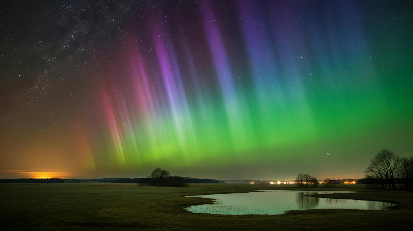 Zorza polarna nad Niemcami i Polską: idealne warunki wiosennej nocy