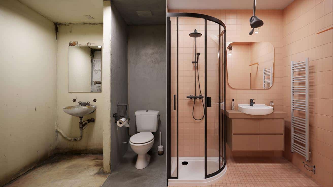 Zrujnowana łazienka 15 m² zmienia się w nowoczesny mikrospa. Metamorfoza, którą da się powtórzyć