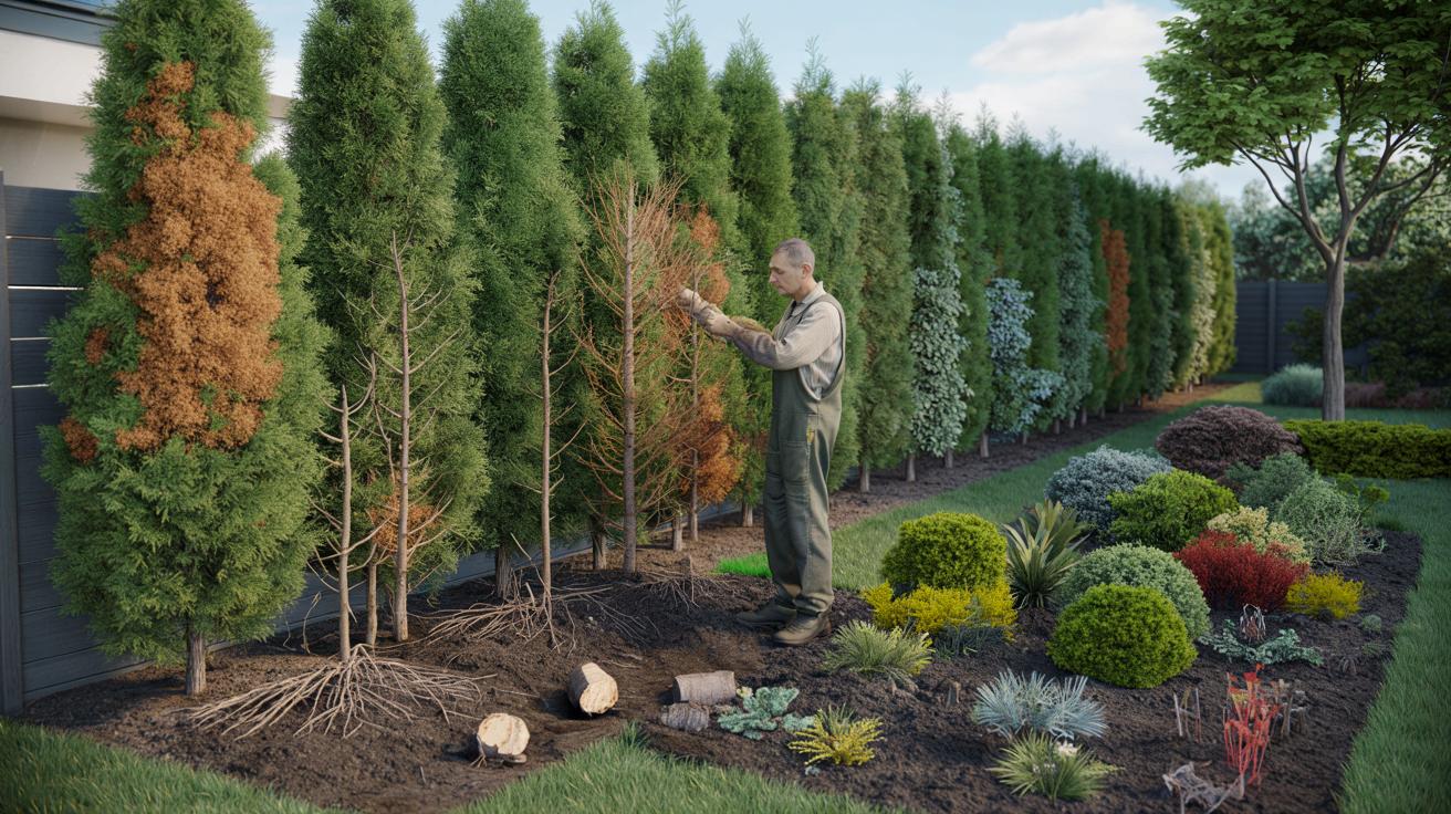 Żywopłot z tui do likwidacji? Eksperci ostrzegają przed tym błędem