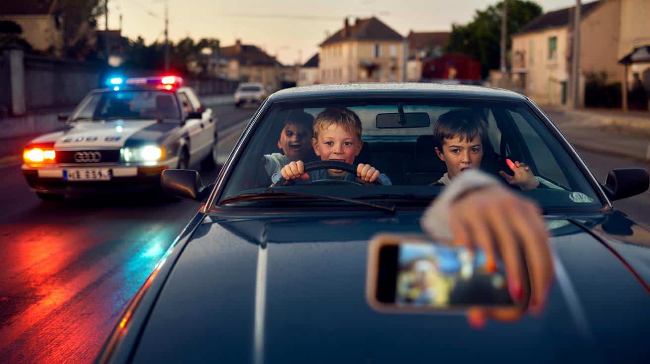 12‑latek za kierownicą Audi ucieka przed patrolem. Nagrania trafiają na Snapchat