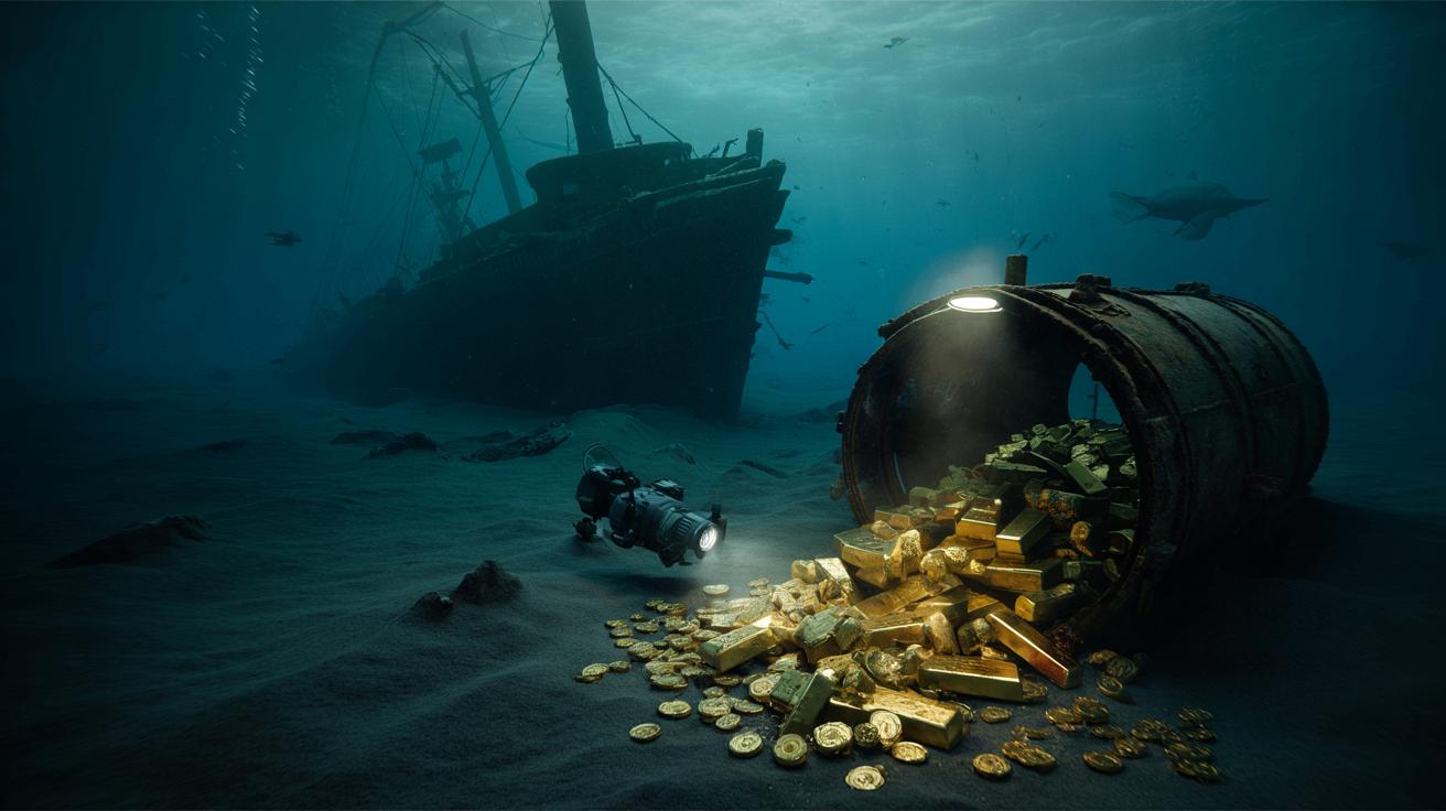 13 ton złota na dnie Atlantyku. Skarb znalazł, siedział 10 lat i dalej milczy