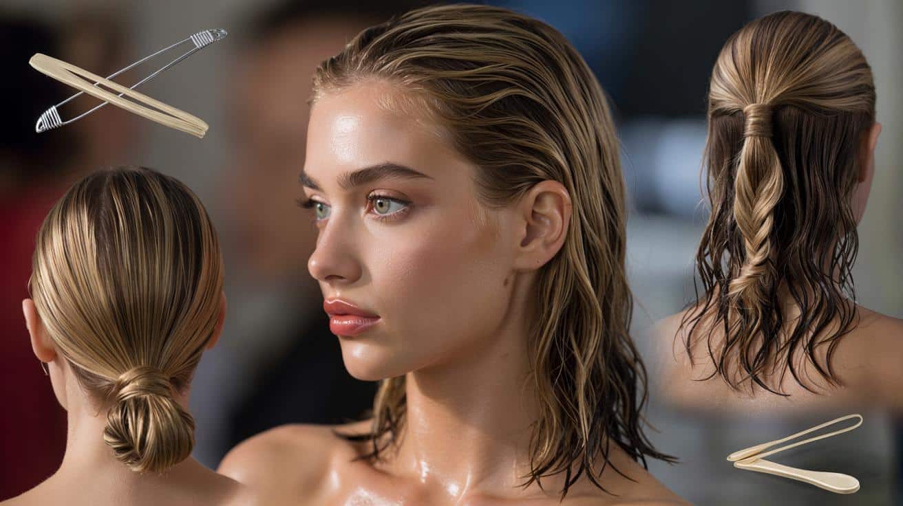 15 fryzur na mokre włosy, które zrobisz w kilka minut