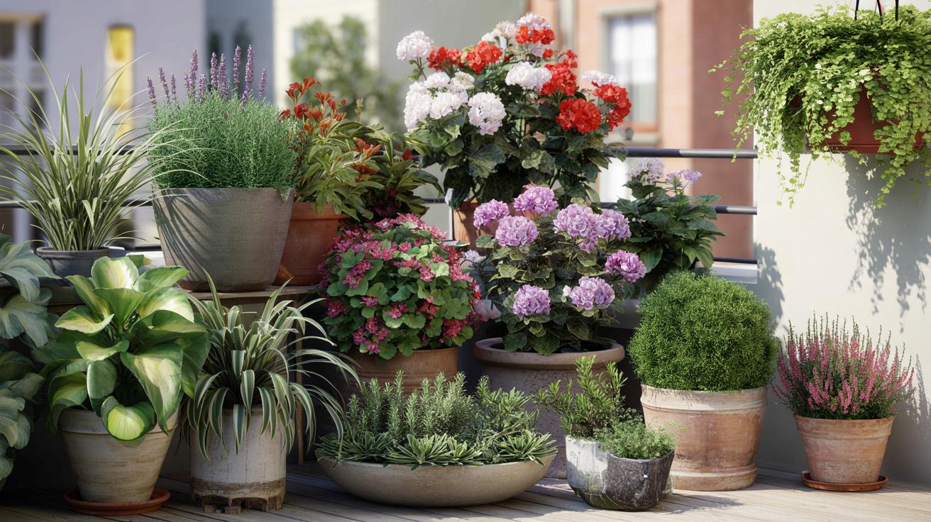 15 roślin w donicach, które same robią show na balkonie