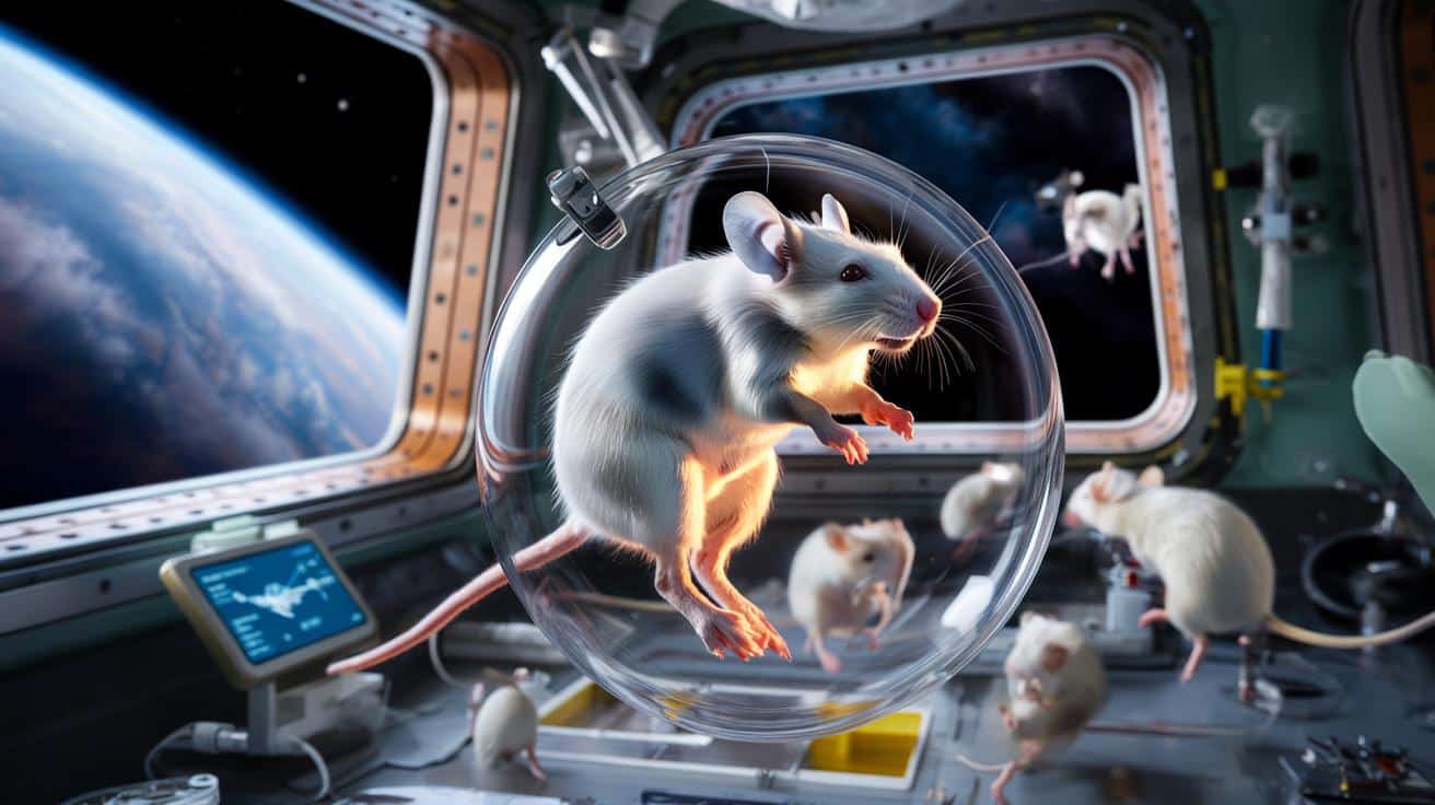 24 myszy na orbicie. Naukowcy sprawdzili, kiedy mięśnie w kosmosie zaczynają słabnąć