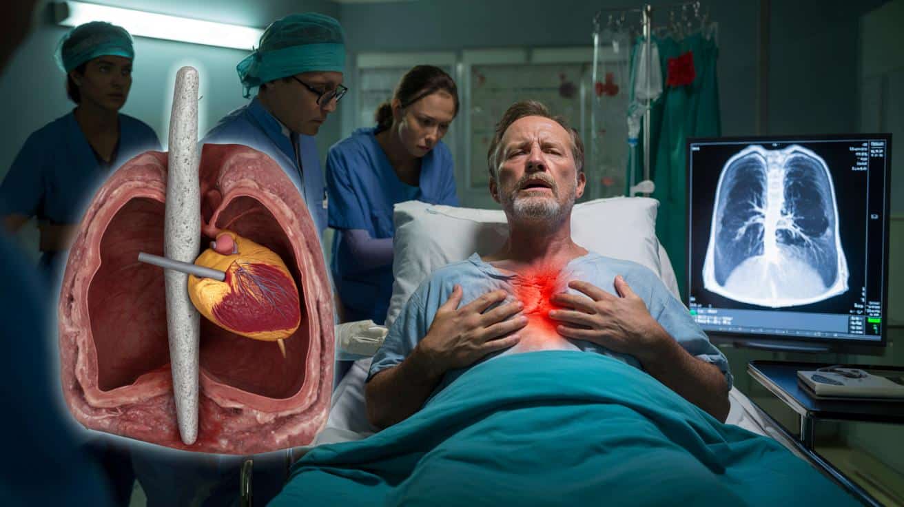 56‑latek trafił na ostry dyżur z bólem w klatce. W sercu znaleziono… cement