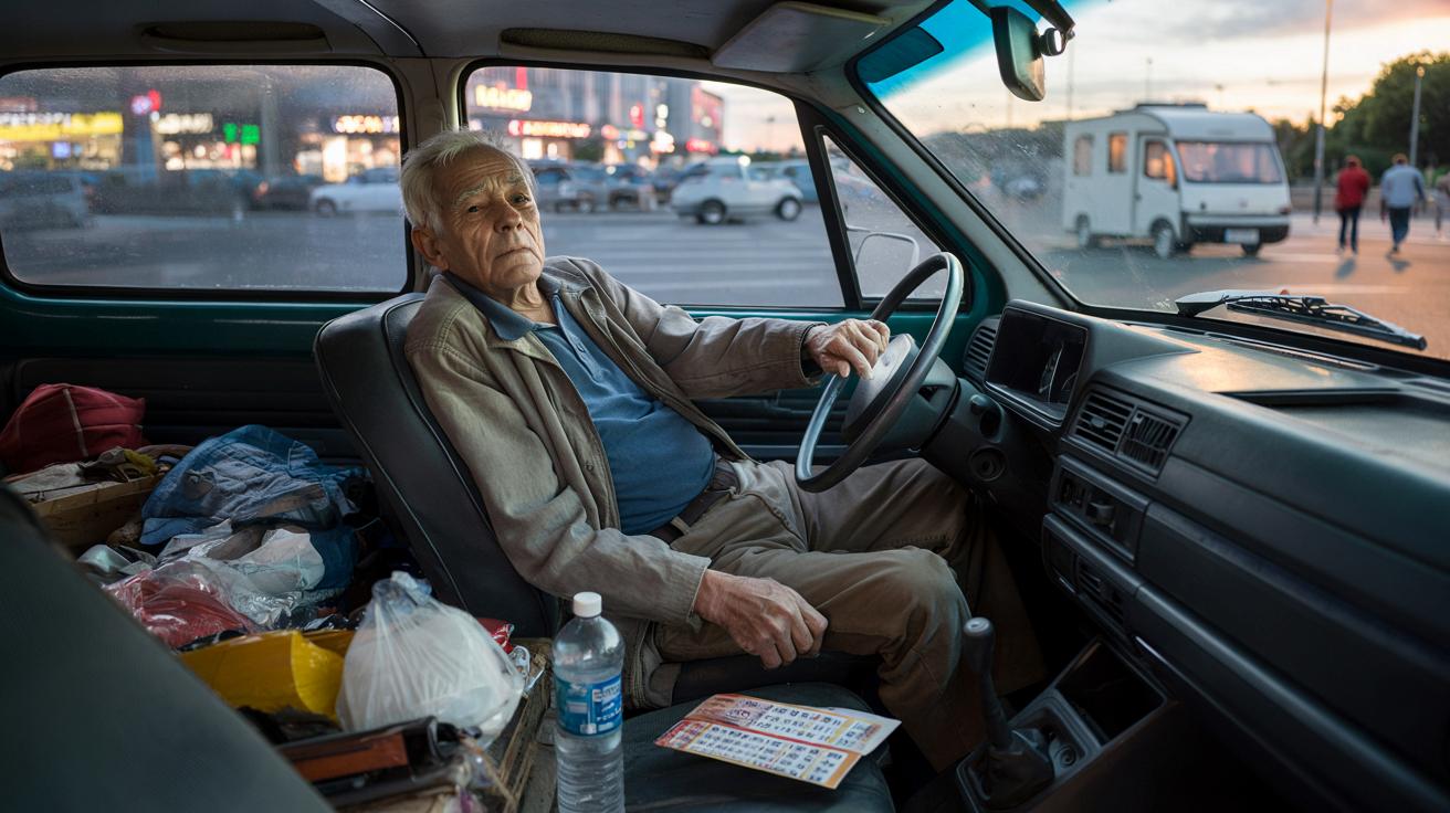 75-letni emeryt od pięciu lat śpi na parkingu. Marzy tylko o małym kamperze
