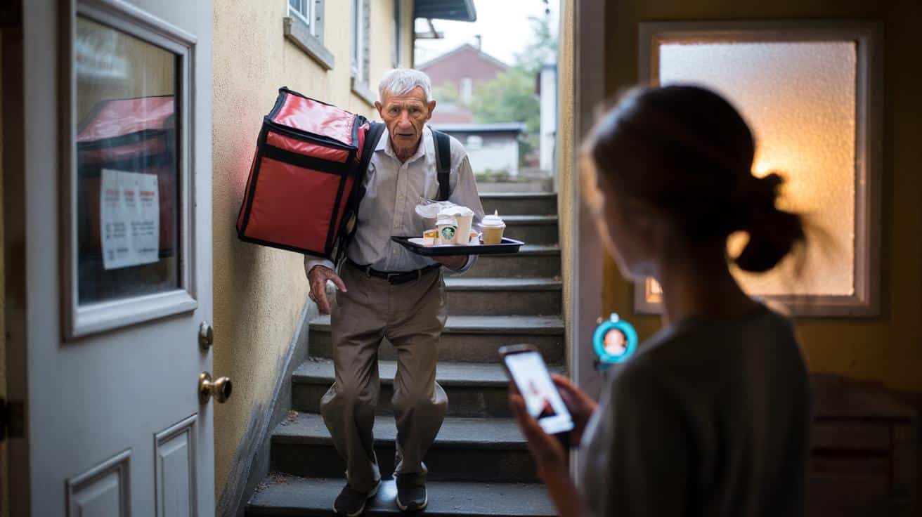 78‑latek dalej roznosił jedzenie. Jedno nagranie odmieniło jego życie